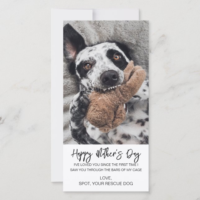 Mother's Day Custom Dog Photo From Dog Pet Holiday Card (Front)