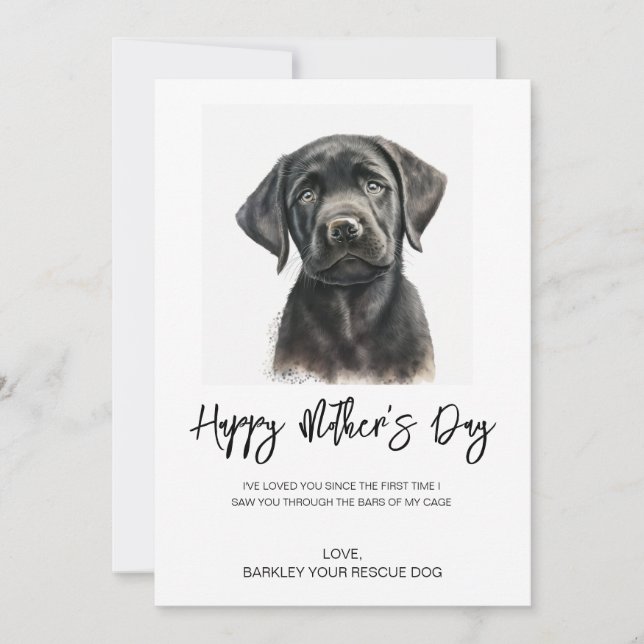 Mother's Day Custom Dog Photo From Dog Pet Holiday Card (Front)