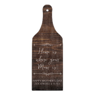 Mother's Day Custom Gifts From Childrens Name Wood Cutting Board