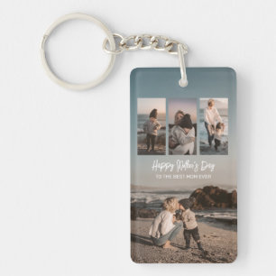 Mother's Day Custom Photo Collage Best Mum Ever Key Ring