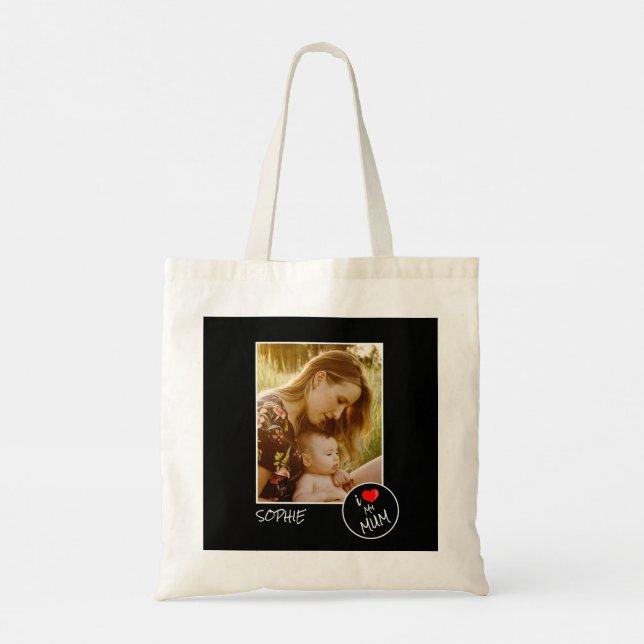 Mothers Day, Custom Photo - Personalised Tote Bag (Back)
