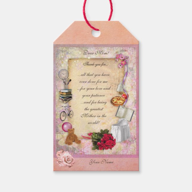 Mother's Day (customisable) Gift Tag (Front)