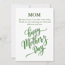 Mother's Day Customise Photo Flat Card