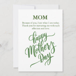 Mother's Day Customise Photo Flat Card