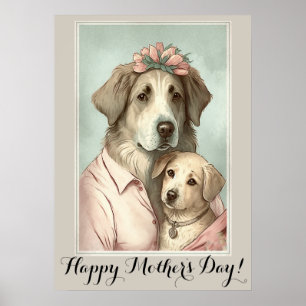 Mothers day Cute Akbash Dog Mum Poster