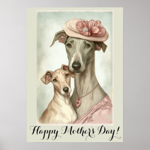 Mothers day Cute Azawakh Dog Mum Poster