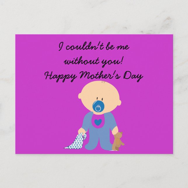 Mother's Day Cute Baby Postcard (Front)