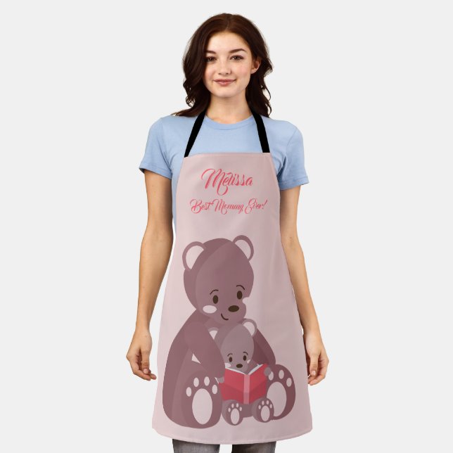 Mother's Day Cute Bears.  Apron (Worn)