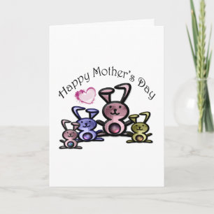 Mother's Day Cute Bunnies Card