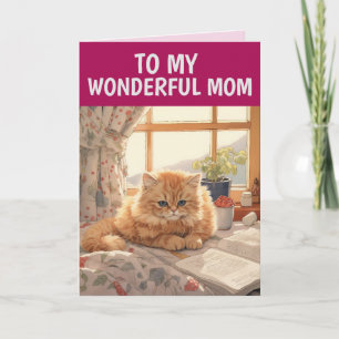 MOTHER'S DAY CUTE CAT GREETING CARD