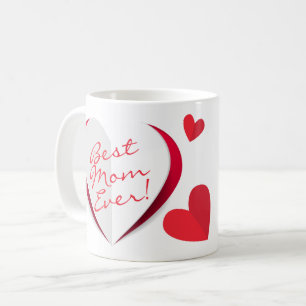 Mother's Day Cute Modern Hearts Script Mug