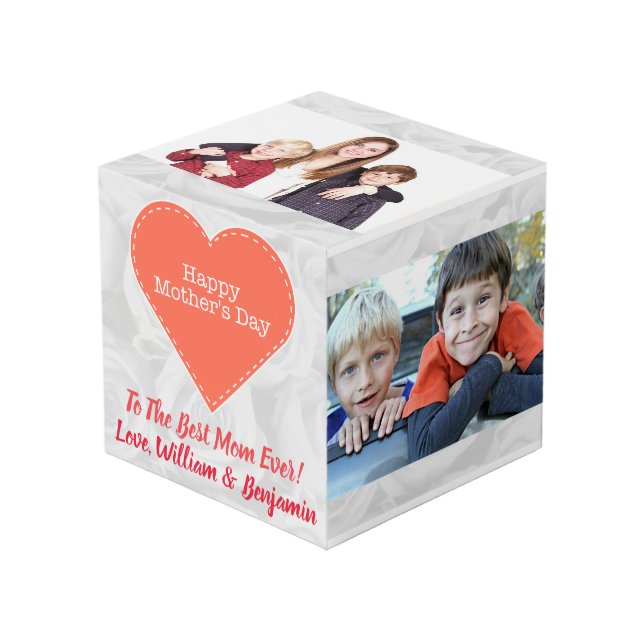 Mother's Day Cute Photo Collage 4 Pictures Cube (Front Angled)