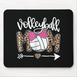 Mother's Day Cute Volleyball Mom Leopard Fun Ball Mouse Mat