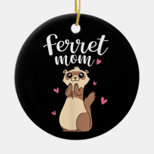 Mother's Day Cute Women Weasel Ferret Mum Ceramic Tree Decoration