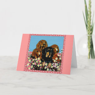 Mother's Day Dachshunds Card