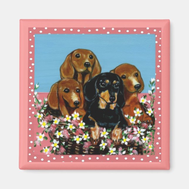 Mother's Day Dachshunds Magnet (Front)