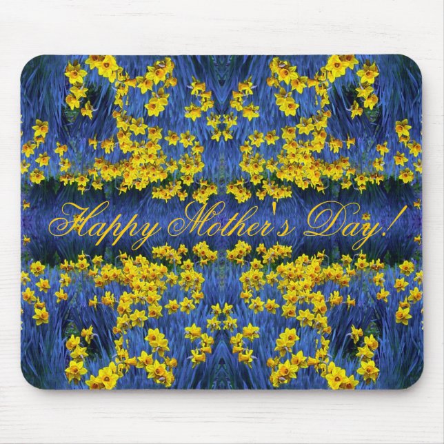 Mother's Day Daffodil Spring Fantasy Mouse Mat (Front)