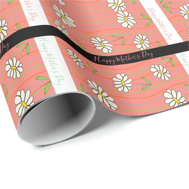 Mothers Day Daisy Wrapping Paper (Roll Corner)