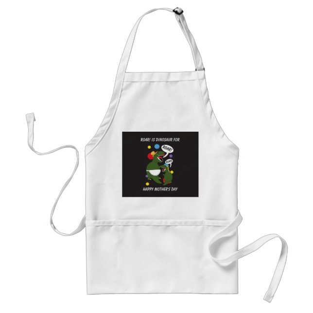 Mothers Day Daughter Mum Dinosaur Roar Personalise Standard Apron (Front)