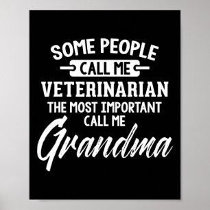 Mothers Day Design For A Veterinarian Grandma Poster