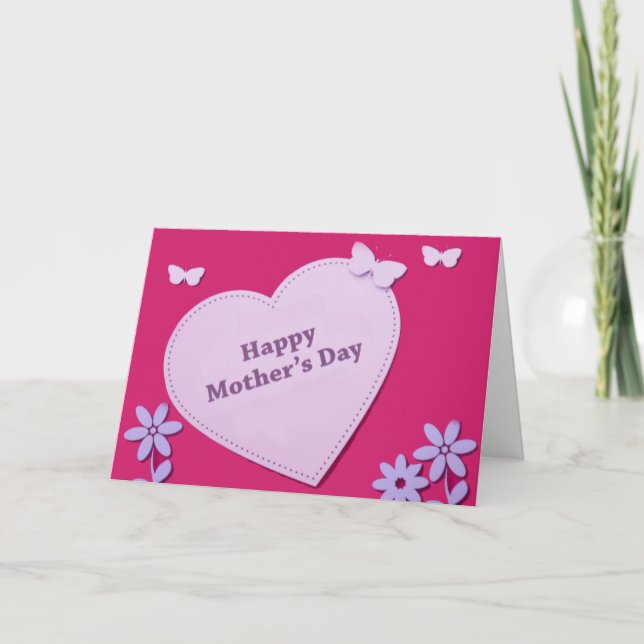 Mother's Day design for Mother's Day greeting card (Front)