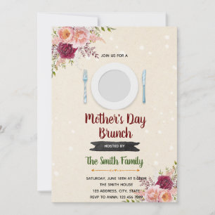Mothers day dinner theme invite