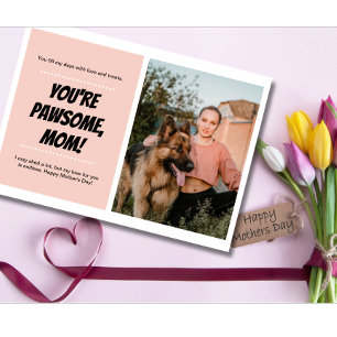 Mother's Day Dog Mum Cute Pet Photo Holiday Card