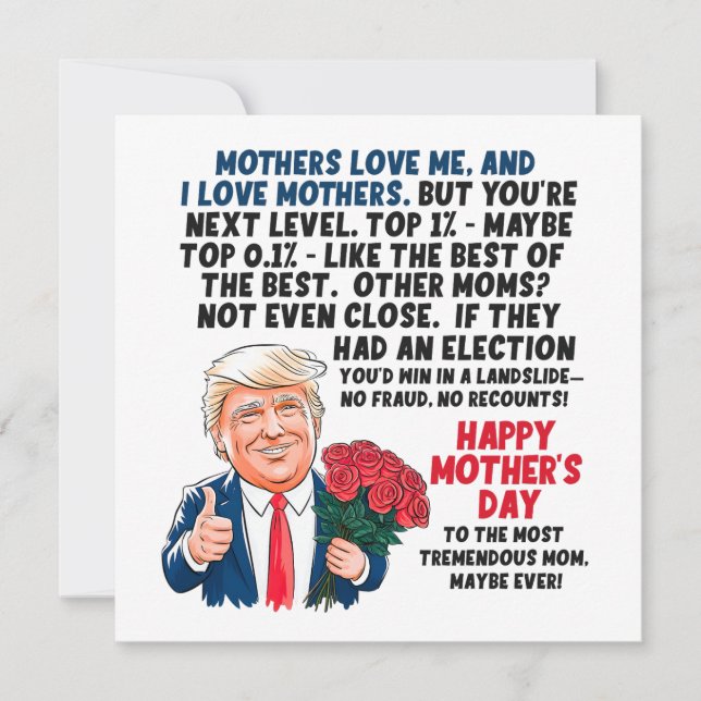 Mother's Day Donald Trump Holiday Card (Front)