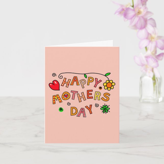 Mother's Day Doodle Card (Orchid)