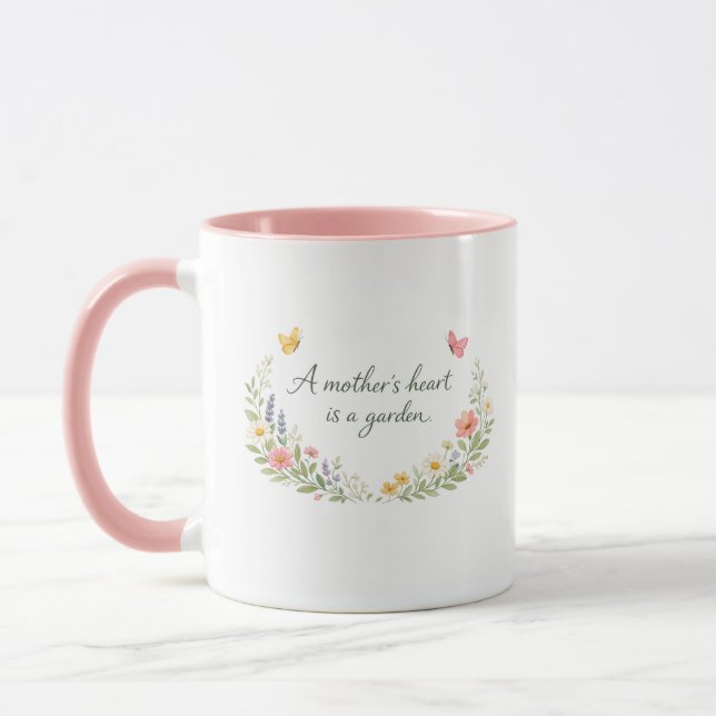 Mothers Day Elegant Flower  Mug (Left)