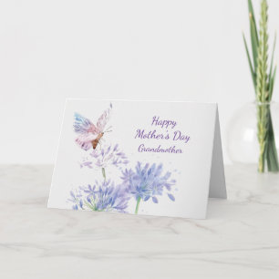 Mother's Day Elegant Garden Butterfy Grandmother Card