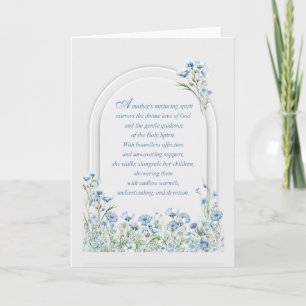 Mother's Day Elegant Religious Love Dusty Blue Card
