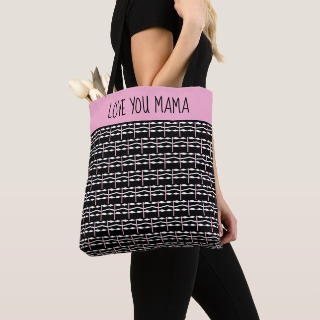 Mother's Day Ethnic African Art Pattern Tote Bag (Close Up)
