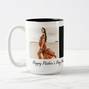 Mothers Day First Time Mum Baby Photo Two-Tone Coffee Mug