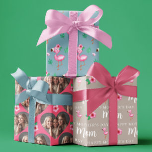 Mother's Day Flamingo Wrapping Paper Sheets