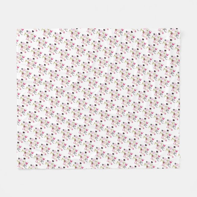 Mother's Day Fleece Blanket (Front (Horizontal))