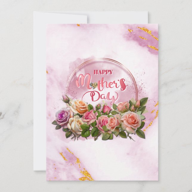 Mothers day Floral & botanical Holiday Card (Front)