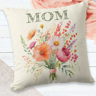 Mother's Day Floral Bouquet Pretty Mum Decor Cushion
