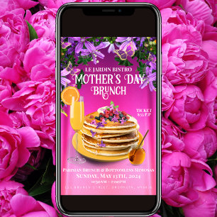 Mother's Day Floral Brunch Flyer Invitation