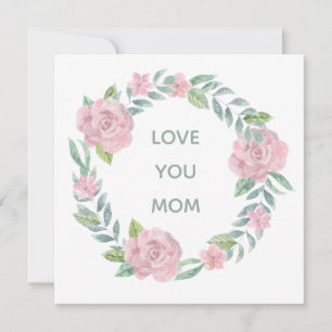 Mother's Day Floral Love You Mum Square Card