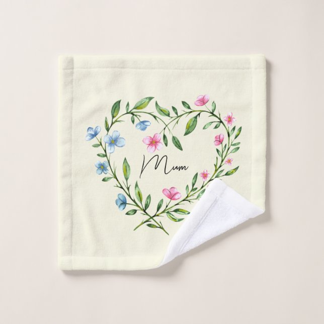 Mother's Day floral wreath natural botanical  Wash Cloth (Wash Cloth)