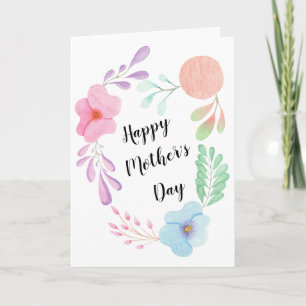 Mother's Day Flower Floral Custom Design Pretty Card