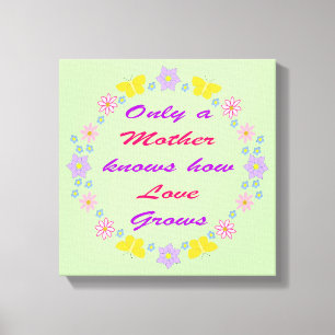 Mothers Day Flowers and Butterflies Canvas Print