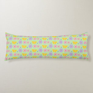 Mothers Day Flowers and Butterflies Patterned Body Cushion