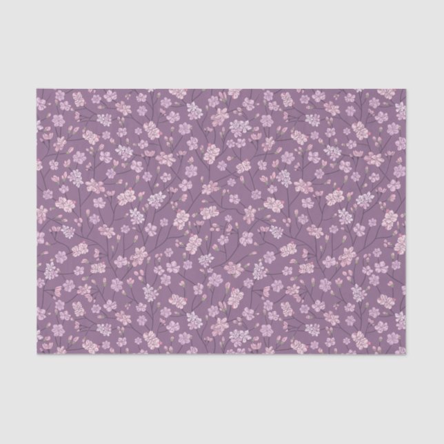 Mother's Day Flowers Buds on Tree Branches Tissue Paper (Front)