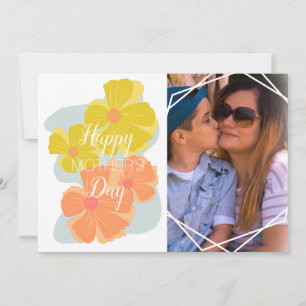 Mother's Day Flowers Frame Photo Holiday Card