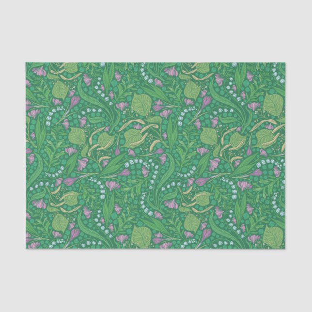 Mother's Day Flowers Lily of the Valley Crocus Tissue Paper (Front)