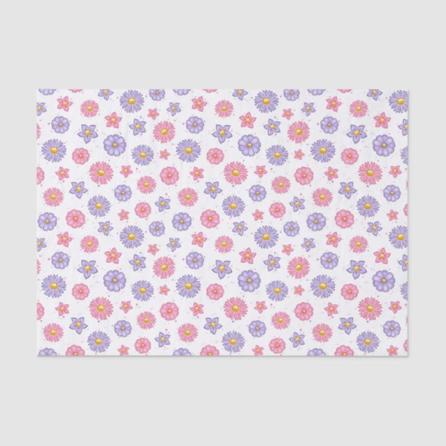 Mothers Day Flowers Tissue Paper (Front)