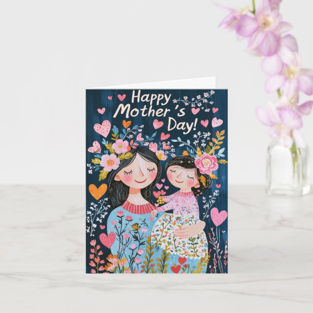 Mother's Day Folded Greeting Card (Orchid)