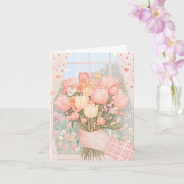 Mother's Day Folded Greeting Card (Orchid)